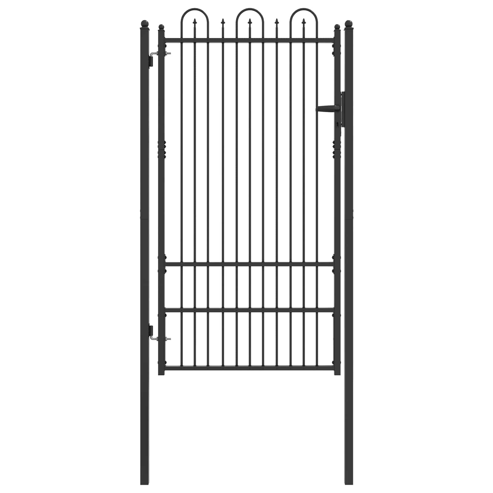 vidaXL Portão de Cerca HORST 100 x 175 cm Aço Preto Trancável