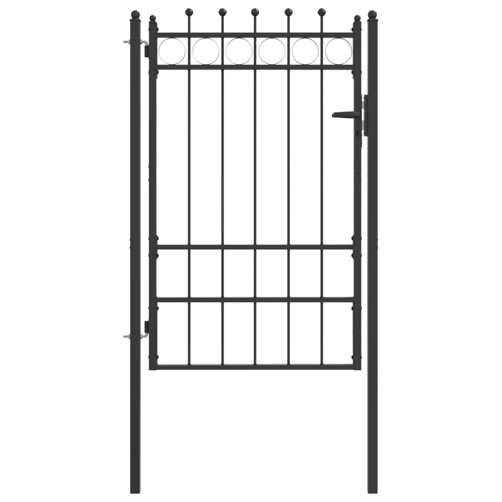 vidaXL Portão de Cerca HORST 100 x 150 cm Metal Preto Trancável