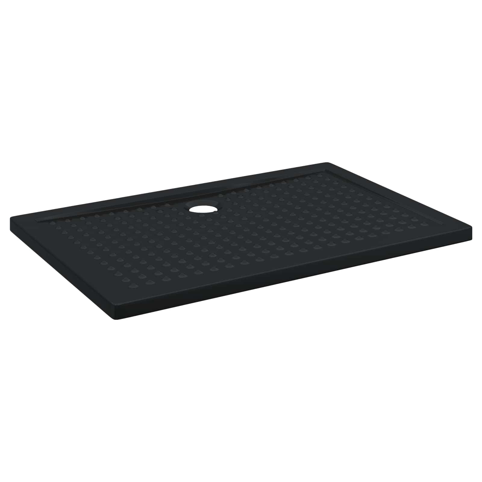 vidaXL Bandeja de Base para Chuveiro com Pontinhos Preto ABS