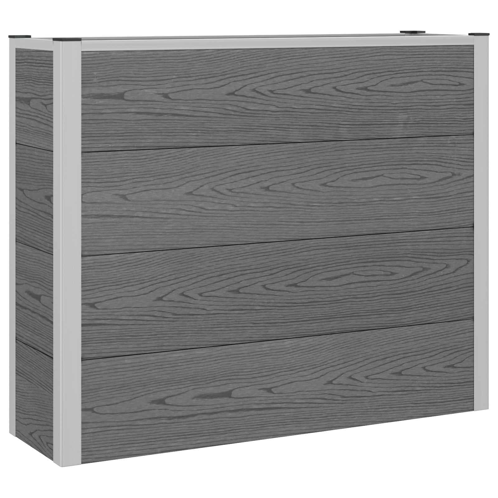 vidaXL Canteiro de jardim elevado Cinzento 100 x 30 x 82 cm