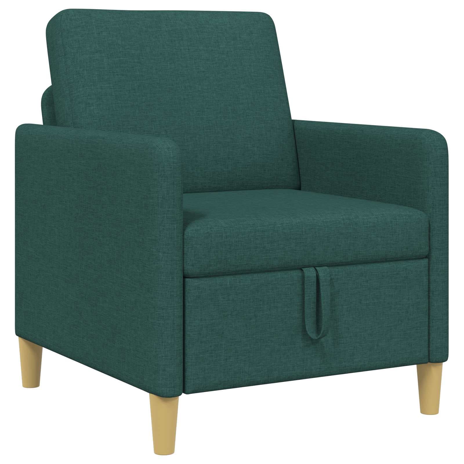 vidaXL Sofa com Armazenamento Verde-Escuro 72 x 78 x 87 cm Poliéster