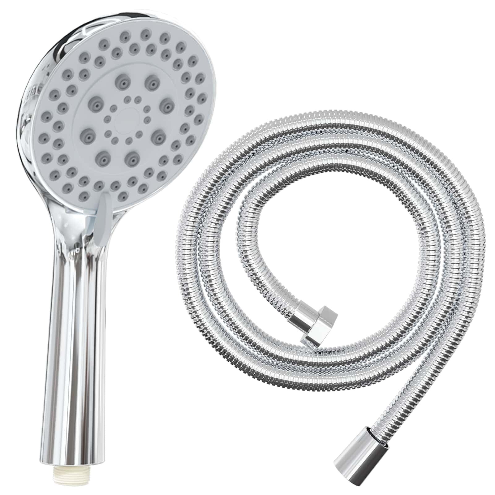 vidaXL Conjunto de Cabeça de Chuveiro Cromo 150 cm Aço inoxidável
