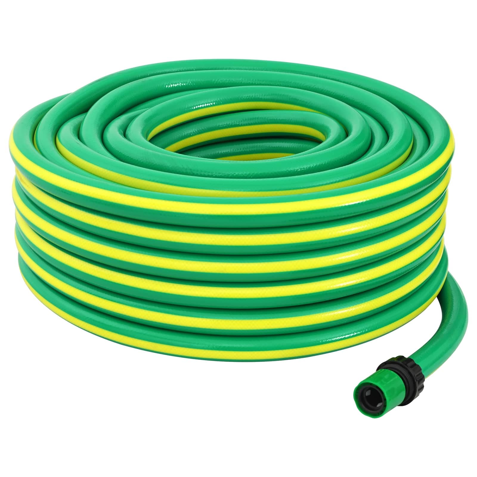 vidaXL Mangueira de Jardim 5 Camadas Verde e Amarelo 1 / 2'' 50 m PVC