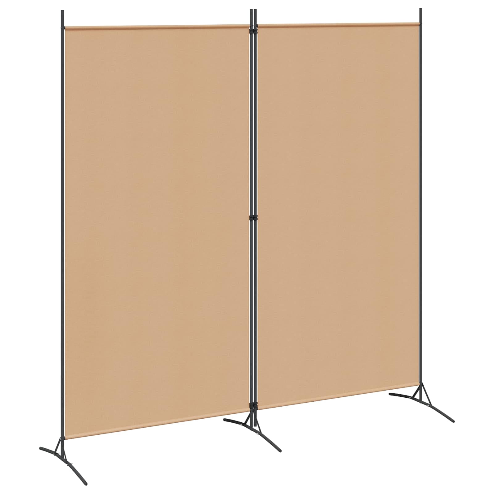 vidaXL Divisória de Quarto de 2 Painéis Bege 175 x 180 cm Tecido
