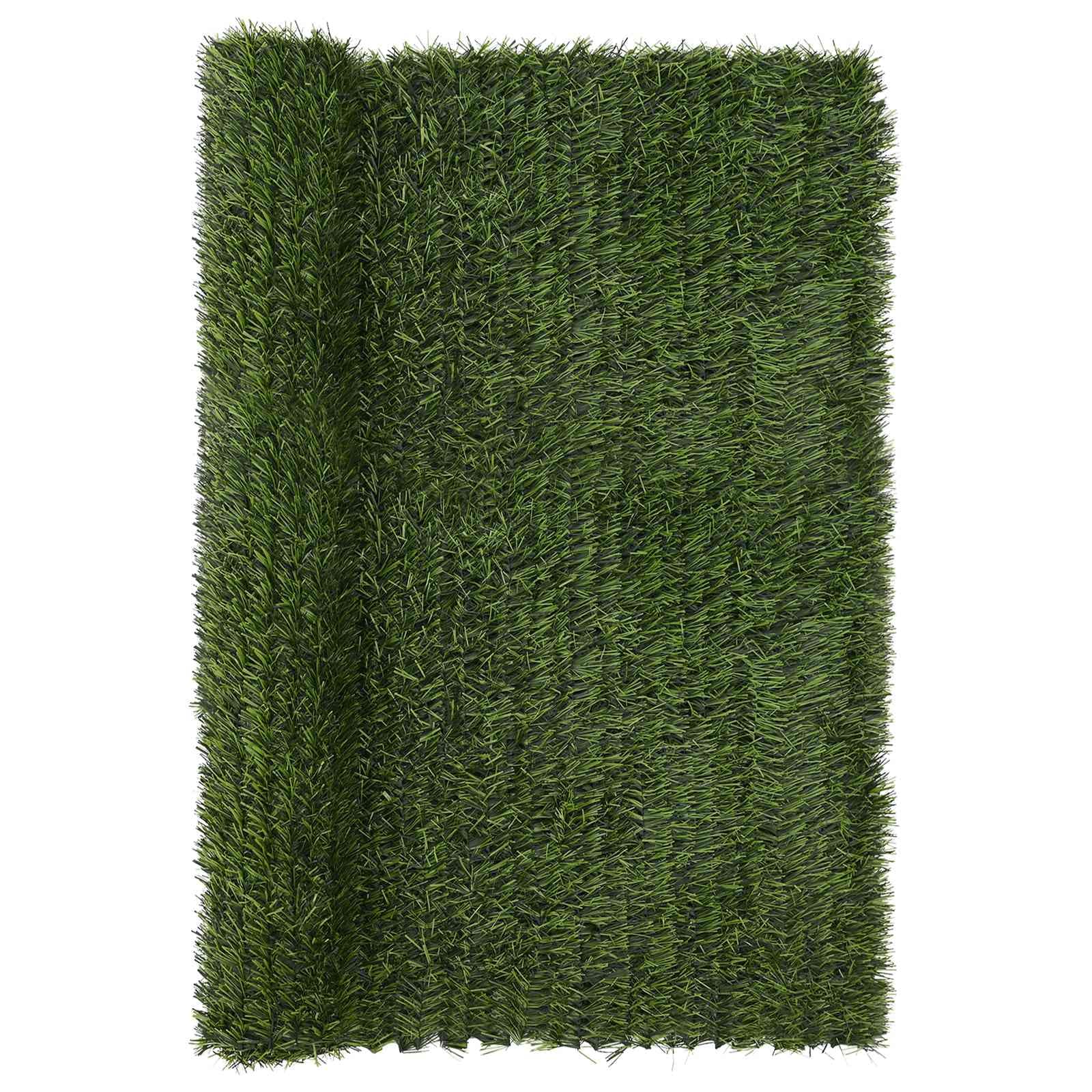 vidaXL Cerca Artificial Verde Claro 1,5 x 3 m PVC e Aço