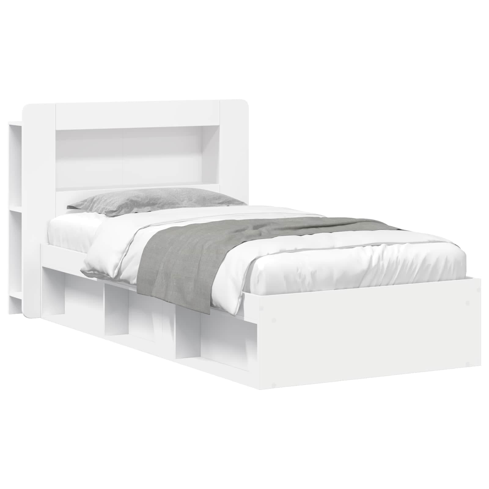vidaXL Estrutura de Cama com Armazenamento Branco 100 x 200 cm