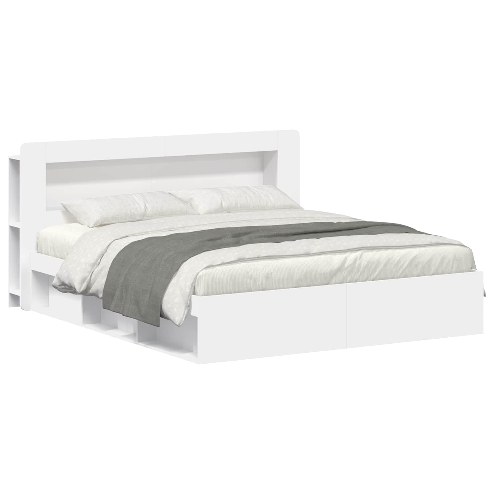 vidaXL Estrutura de Cama com Armazenamento Branco 180 x 200 cm