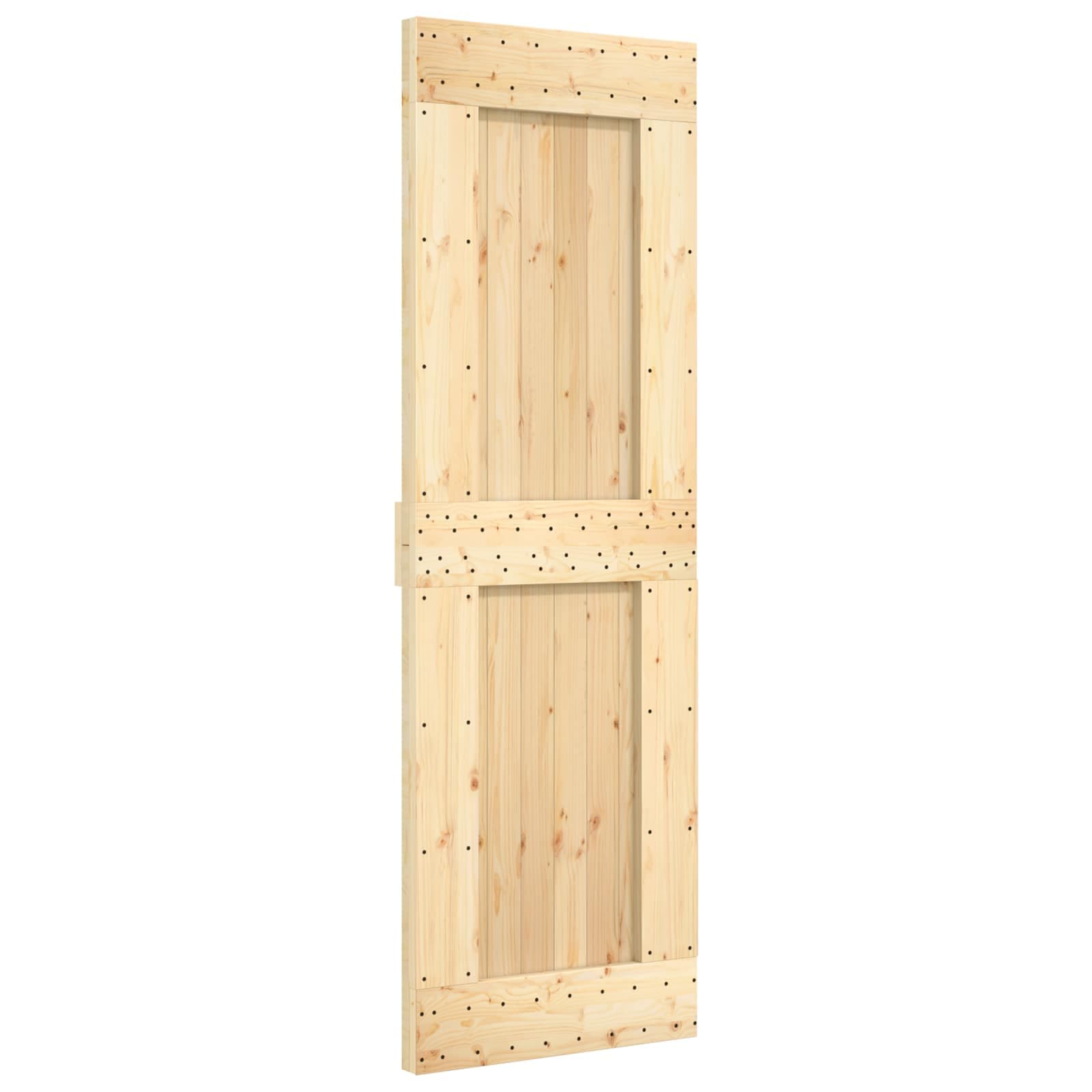 vidaXL Porta Deslizante NARVIK Natural e Preto 70 x 210 cm (152,5 cm)