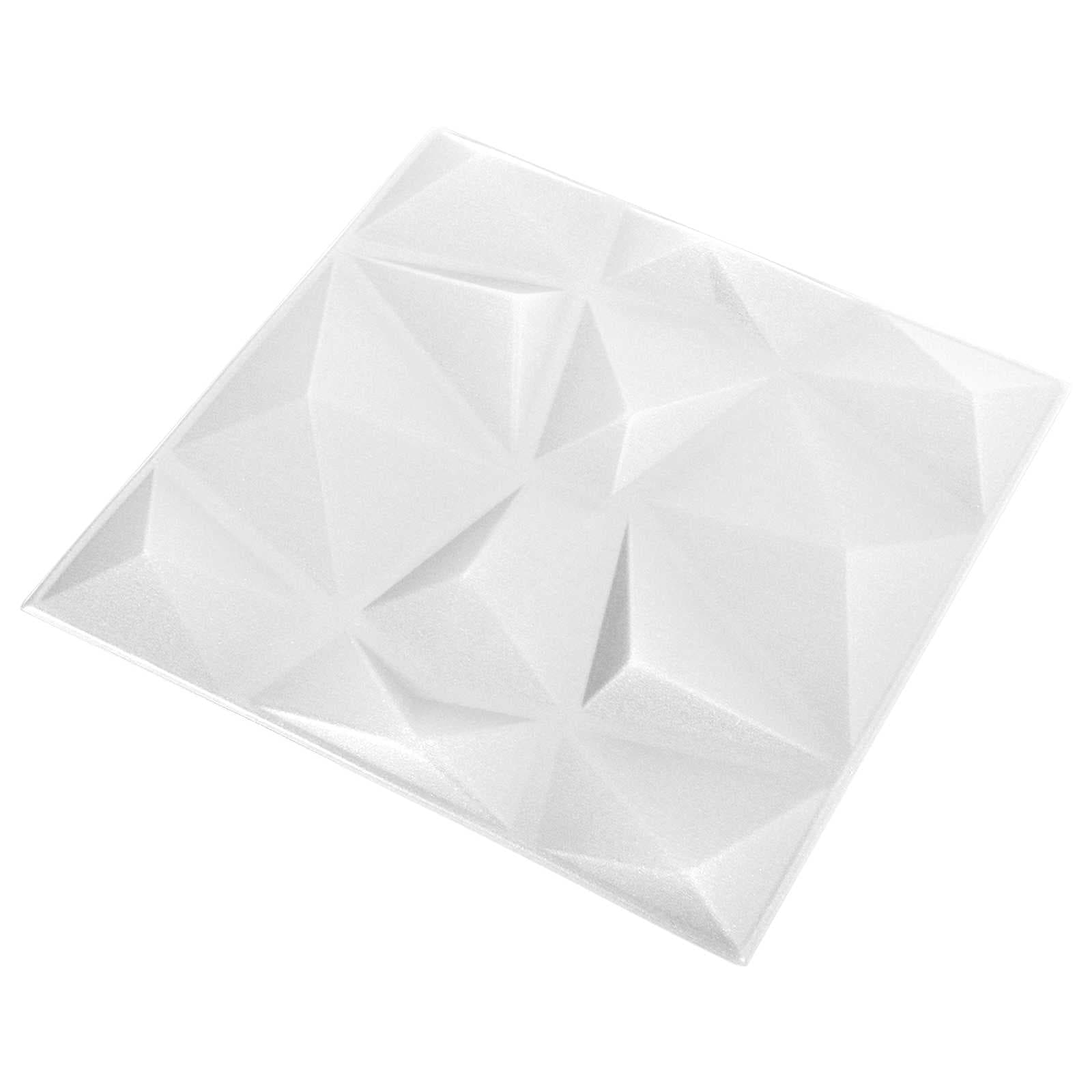 vidaXL Painéis de parede 12 pcs Branco Origami 50 x 50 cm Espuma XPS