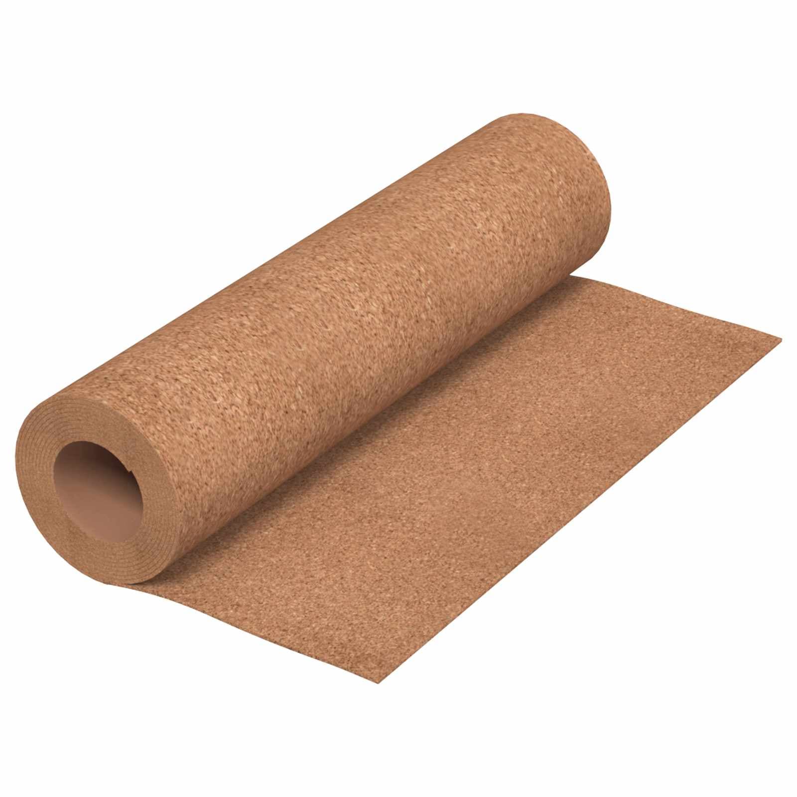 vidaXL Rolo de cortiça Castanho 100 x 500 x 0,5 cm Cortiça