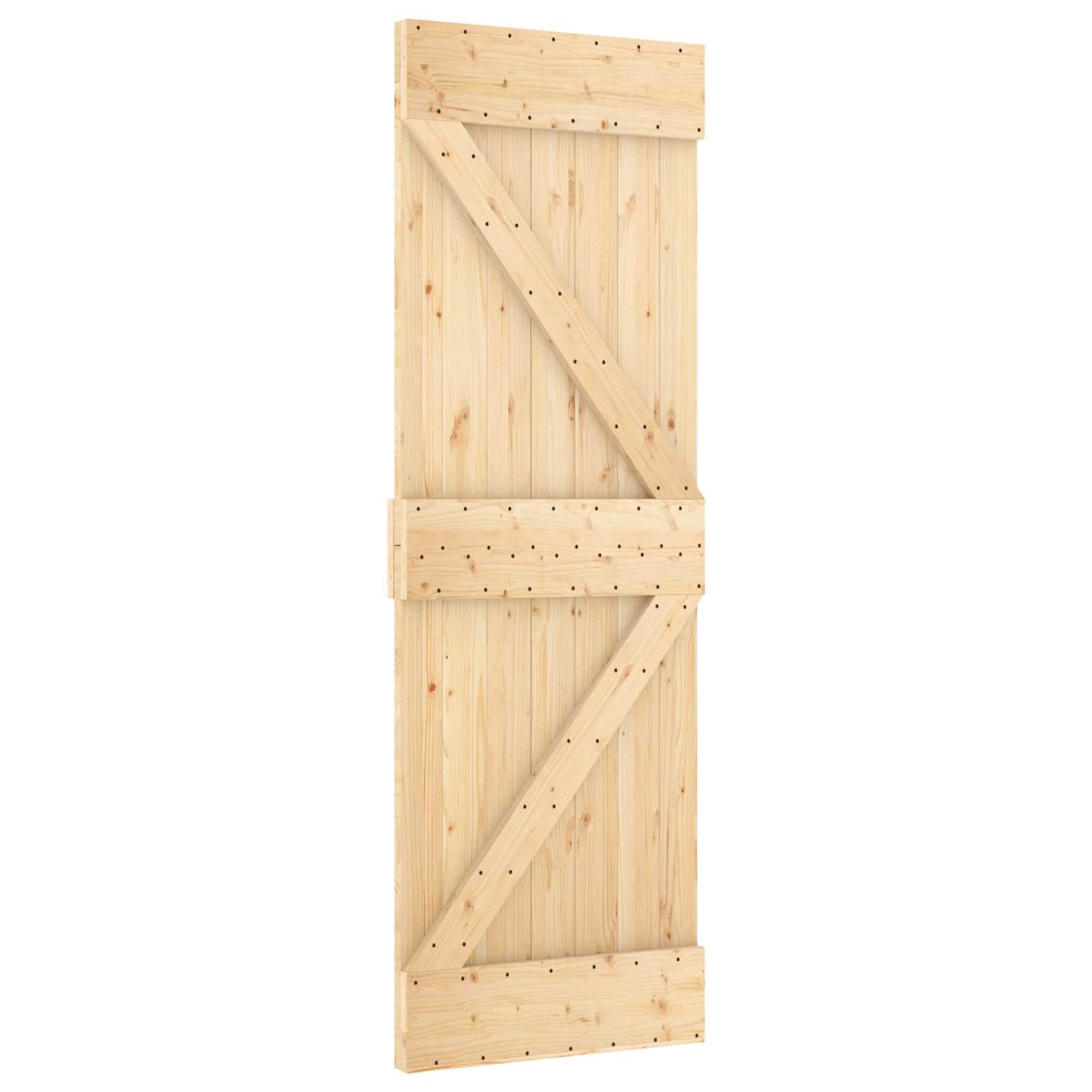 vidaXL Porta NARVIK 70 x 210 cm Madeira de Pinus Sólida (Não Tratada)