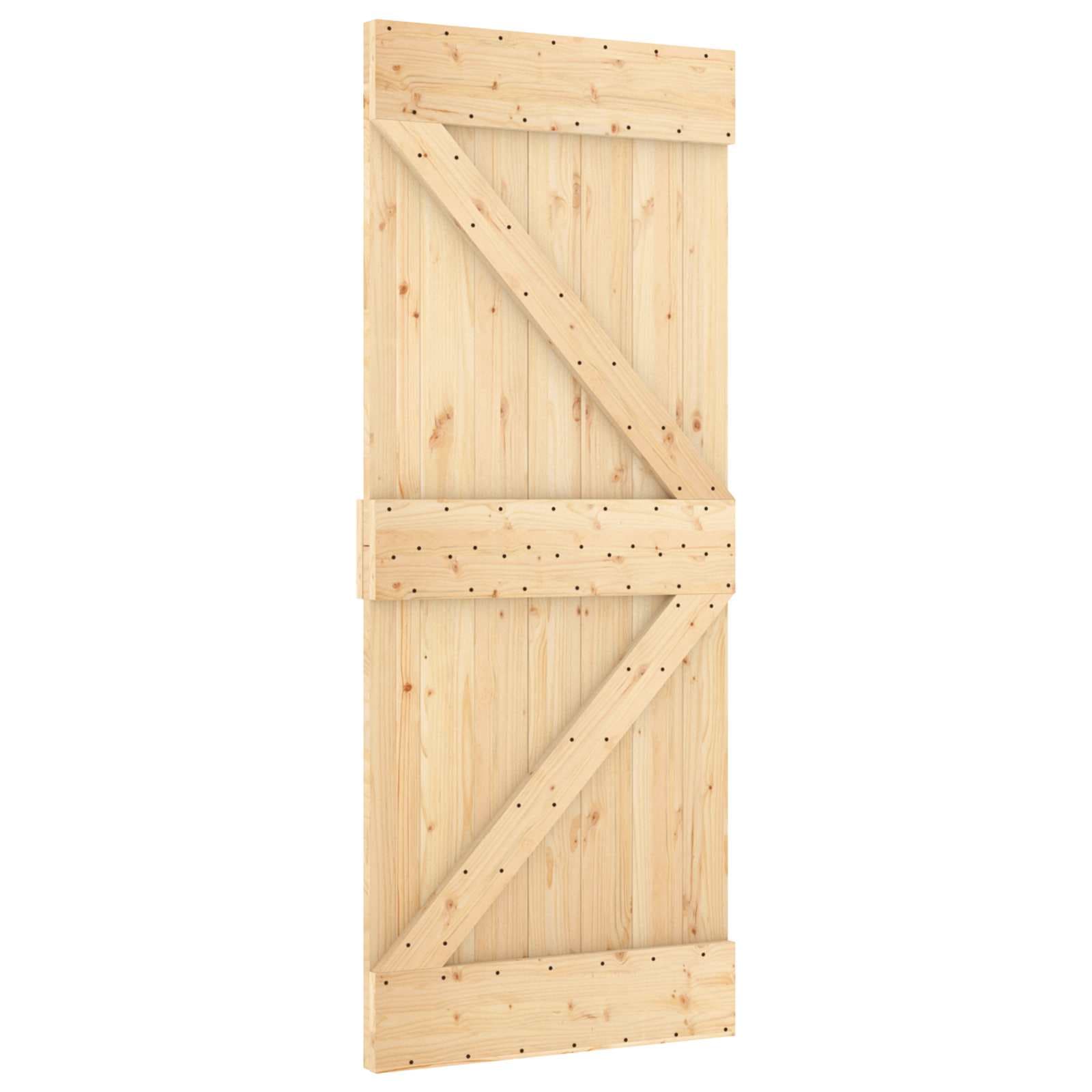 vidaXL Porta NARVIK 85 x 210 cm Madeira de Pinus Sólida (Não Tratada)