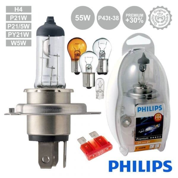 Philips Lâmpada H4 P43t-38 60 12vdc 55w P/automovel Premium