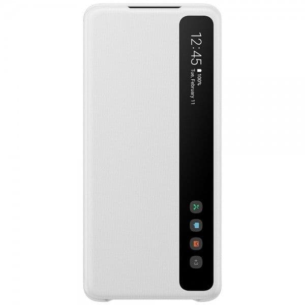Samsung Capa Flip Cover Clear View para S20+ White - EF-ZG985CWEGEU