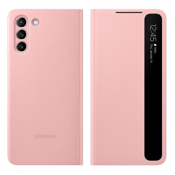 Capa para Samsung Galaxy S21 Plus Smart Clear View Original Pink Touch Window