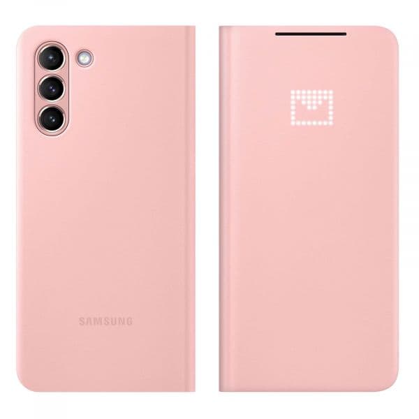 Capa para Samsung Galaxy S21 Plus Smart Flap Led View Cover Original Pink