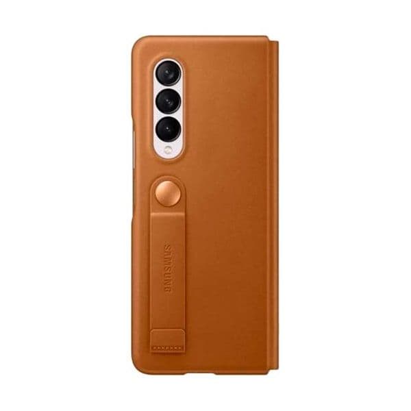 Samsung Capa Flip Pele Galaxy Z Fold3 Camel - EF-FF926LAEGWW