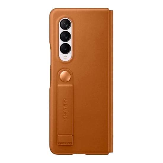 Samsung Capa Flip Pele Galaxy Z Fold3 Camel - EF-FF926LAEGWW