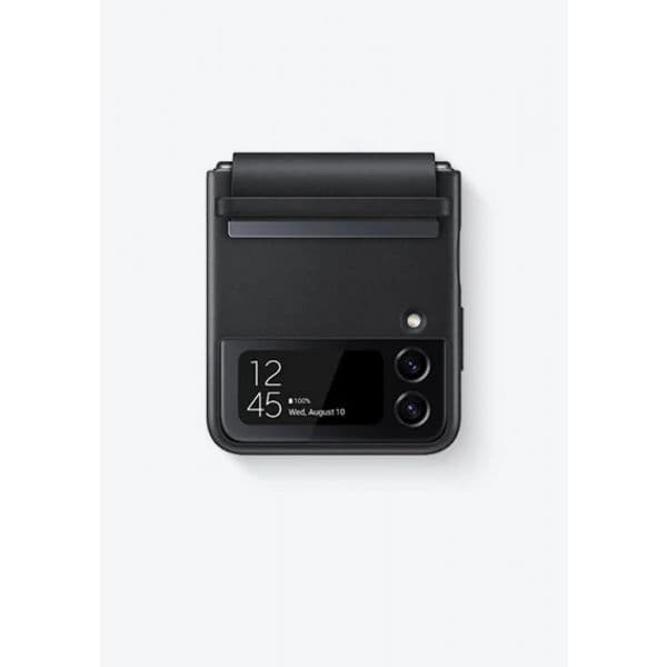 Samsung Capa Pele c/ aba Galaxy Z Flip4 Preto - EF-VF721LBEGWW
