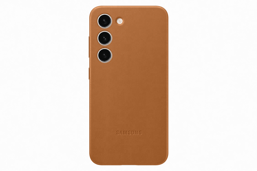 Capa de Couro Samsung para Samsung Galaxy S23, capa de couro natural na cor camelo (EF-VS911LAEGWW)