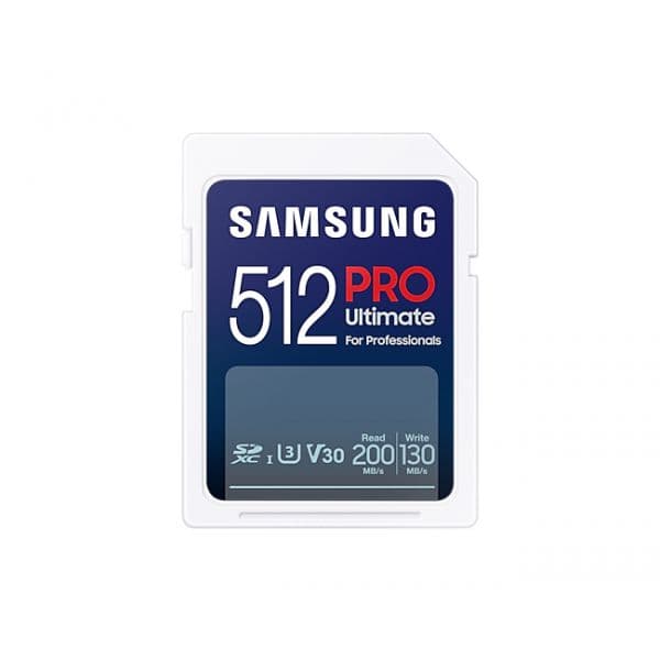 Samsung 512GB MB-SY512SB/WW Cartão de Memória SDXC UHS-I PRO Ultimate CL10 U3 V30 A2 + Leitor de Cartões