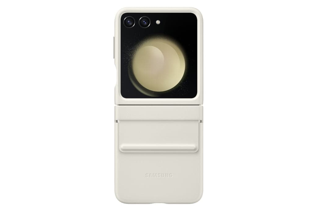 Samsung Capa Samsung Galaxy Z Flip5 Pele Eco Flap Creme - EF-VF731PUEGWW
