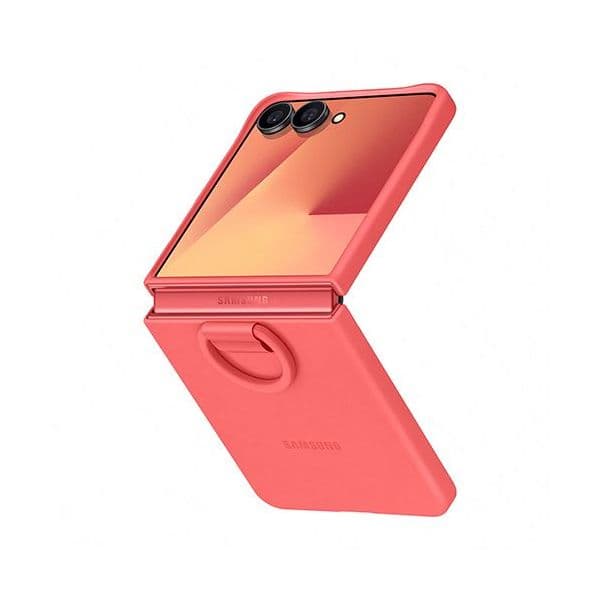 Samsung Capa Silicone Ring Case para Galaxy Z Flip 7 Vermelho