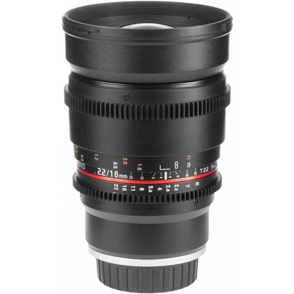 Objetiva Samyang 16mm T2.2 ED AS UMC CS VDSLR para Sony E