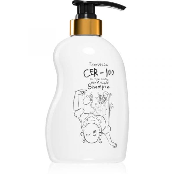 Elizavecca Cer-100 Collagen Coating Hair Muscle Shampoo Shampoo de Limpeza Profunda com Colagénio 500ml