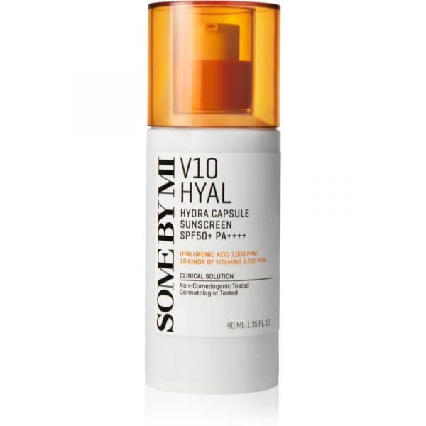 Protetor Solar Some By Mi V10 Hyal Hydra Capsule Sunscreen Creme Protetor para Pele Sensível e Intolerante SPF 50+ 40 ml