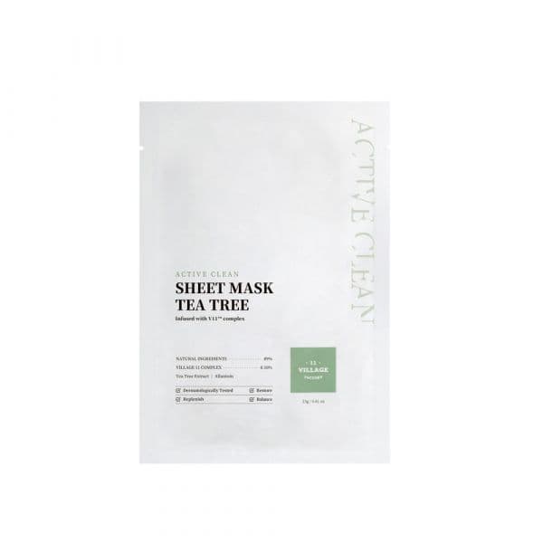 Village 11 Factory Active Clean Máscara de Tecido Árvore do Chá 23gr