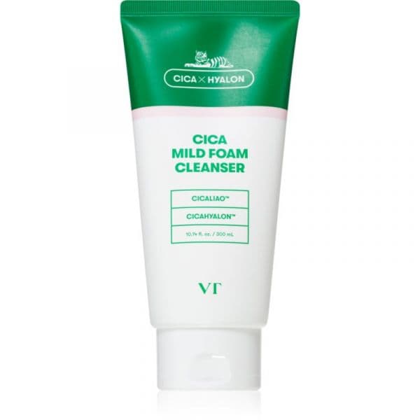 VT Cosmetics Cica Mild Foam Cleanser Espuma de Limpeza Suave Peles Mistas e Oleosas 300ml