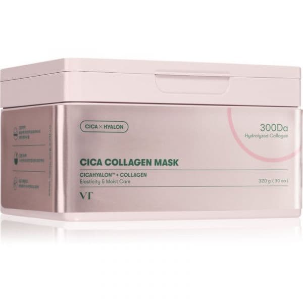 VT Cosmetics Cica Collagen Mask Máscara em Folha Nutritiva e Reafirmante 30 unidades