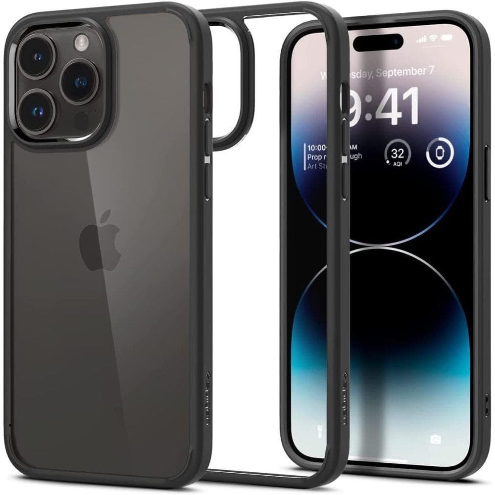 Spigen Capa iPhone 14 Pro Max ULTRA HYBRID, Black mate