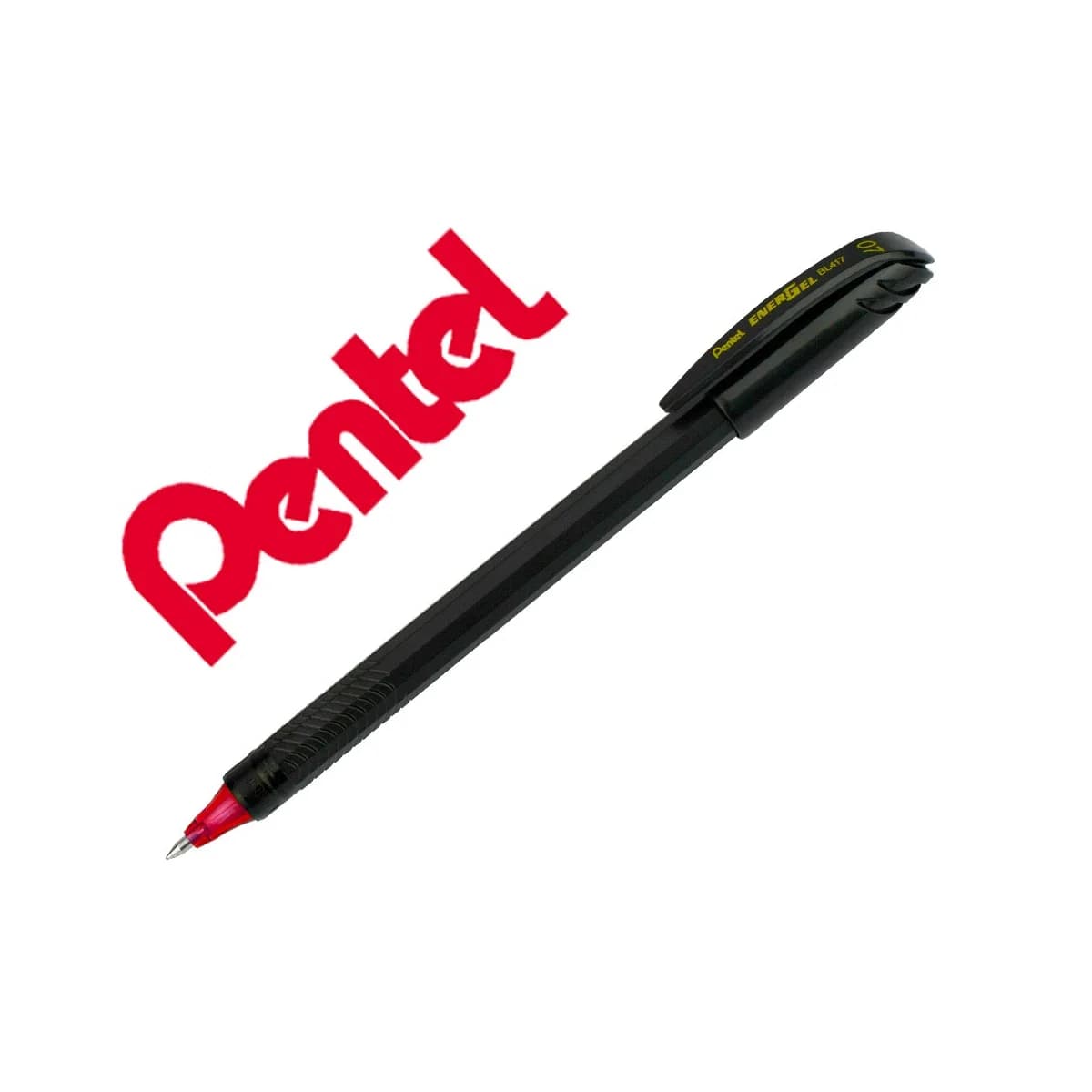 Pentel Roller Bl417 Energel Makkuro Ponta 0,7 mm Vermelho 12 Unidades