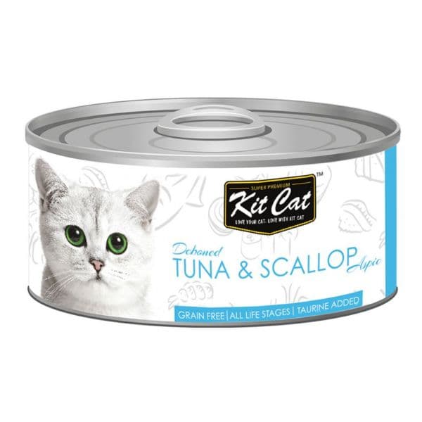 Ração Húmida Kit Cat Super Premium Atum e Vieiras 80g
