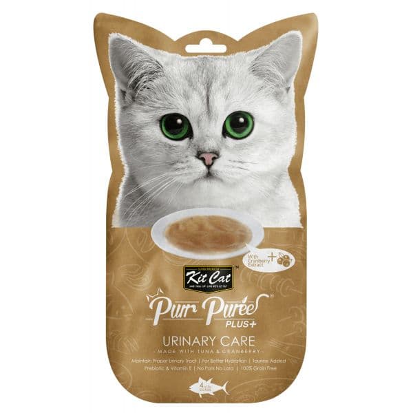 Ração Húmida Kit Cat Purr Puree Urinary Care Atum & Arando 60g