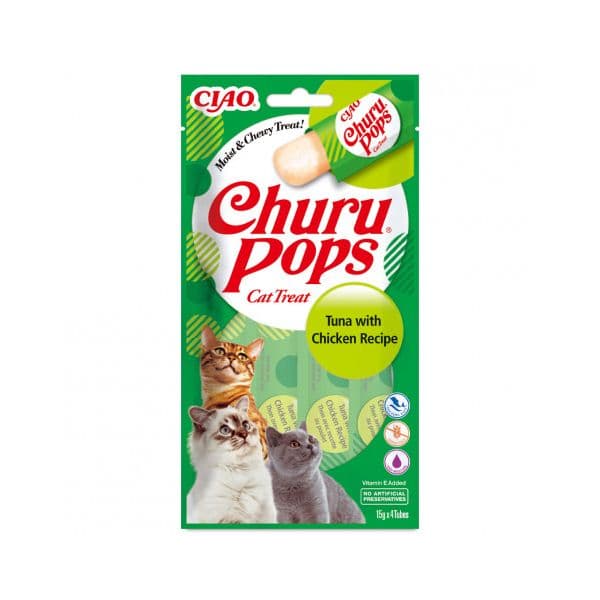 Inaba Churu Pops Atum com Frango 4x15g