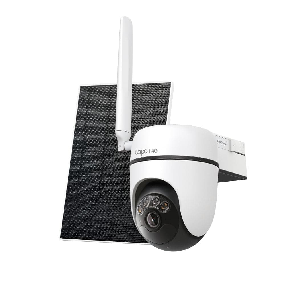 TP-Link Câmara de Segurança Pan/Tilt 4G LTE Tapo C615G KIT 2K com Painel Solar Tapo A201