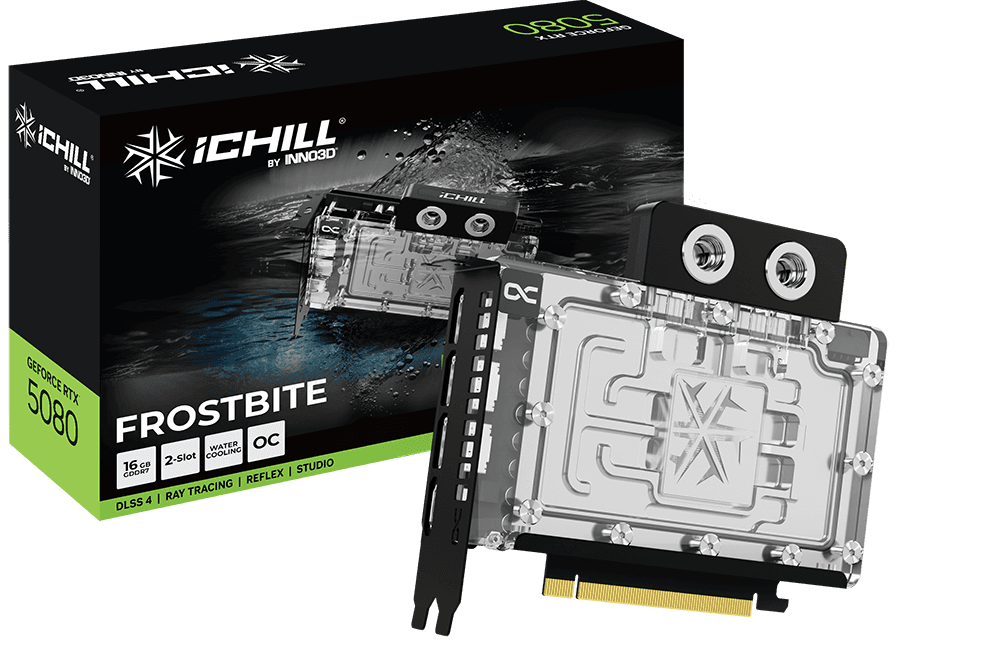 INNO3D GeForce RTX 5080 iCHILL FROSTBITE 16GB GDDR7 DLSS4