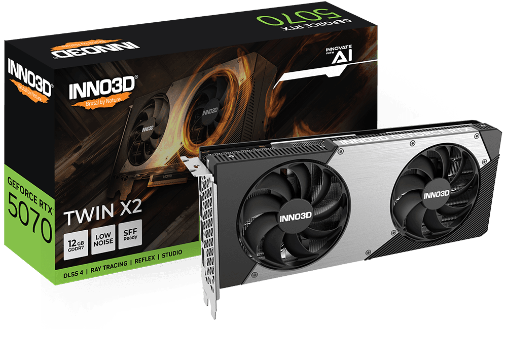 Inno3D GeForce RTX 5070 TWIN X2 12GB GDDR7 DLSS 4