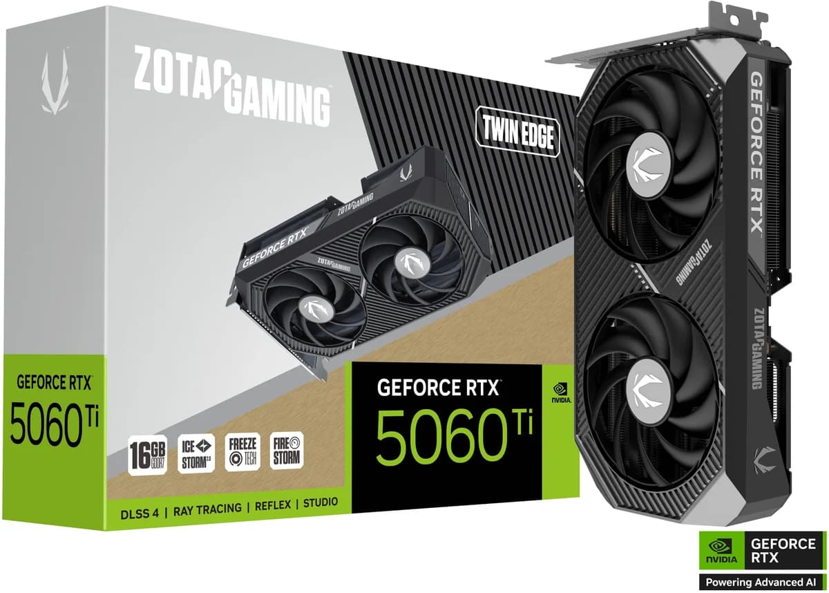 ZOTAC GeForce RTX 5060 Ti Twin Edge 16GB GDDR7 DLSS 4