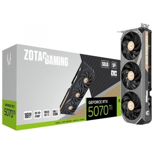 ZOTAC GAMING GeForce RTX 5070 Ti SOLID SFF OC 16GB GDDR7 Reflex 2 RTX AI DLSS4