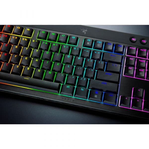 Razer BlackWidow V4 Low-profile Green Switches Preto Wireless US Layout