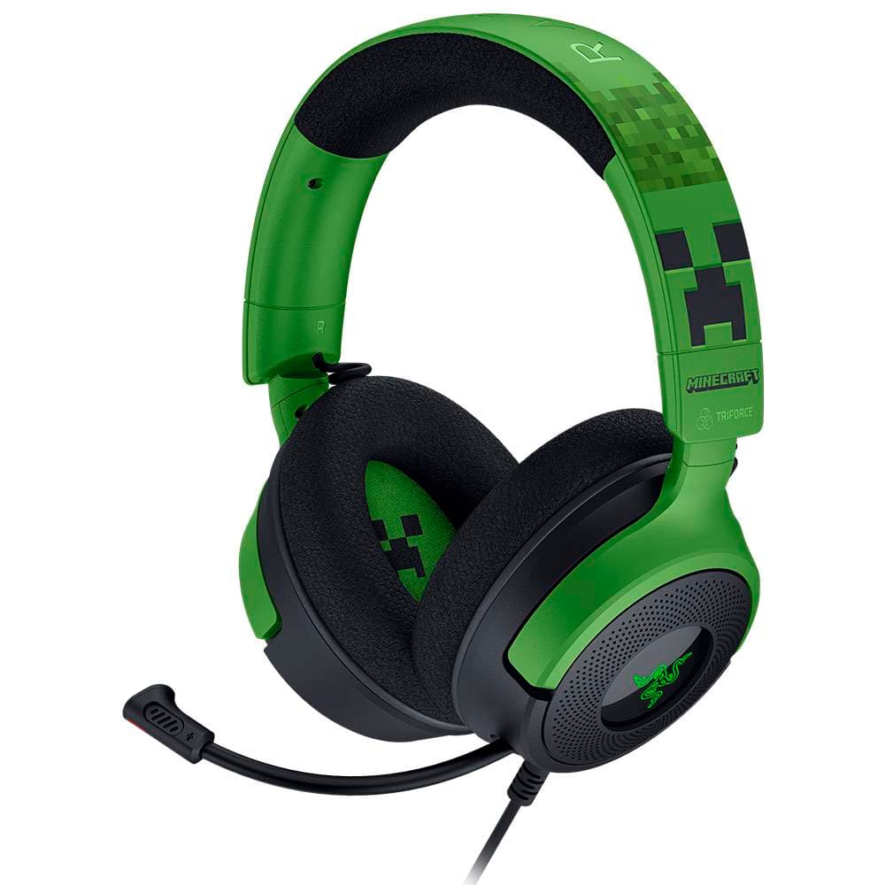 Razer Kraken V4 X USB-C e USB-A Minecraft Edition