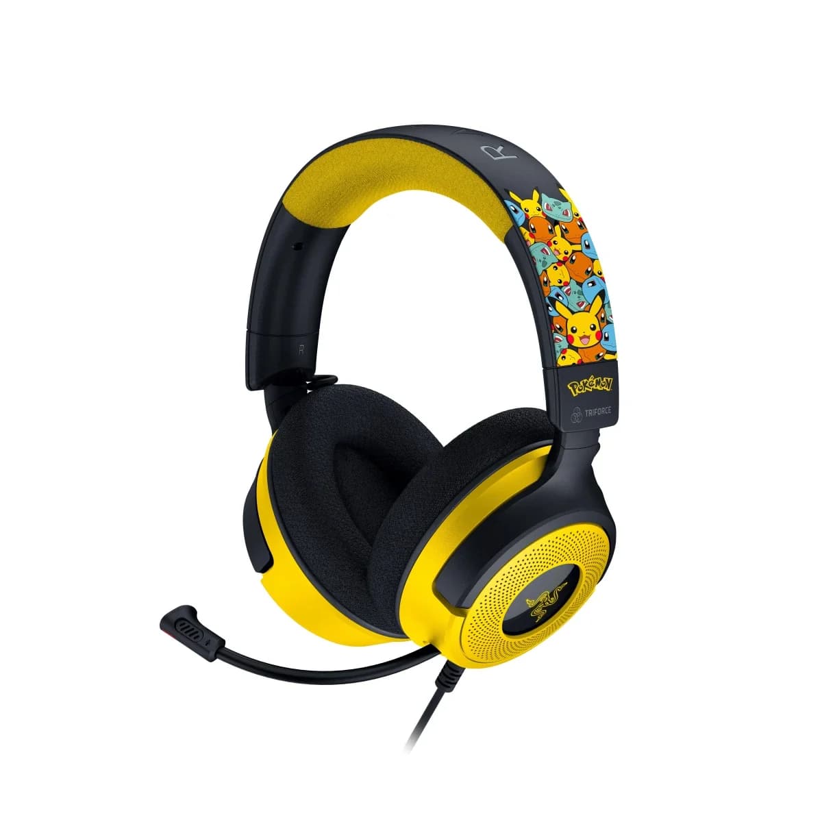 Razer Kraken V4 X Pokémon Kanto Starters Edition Amarelo, com USB-C