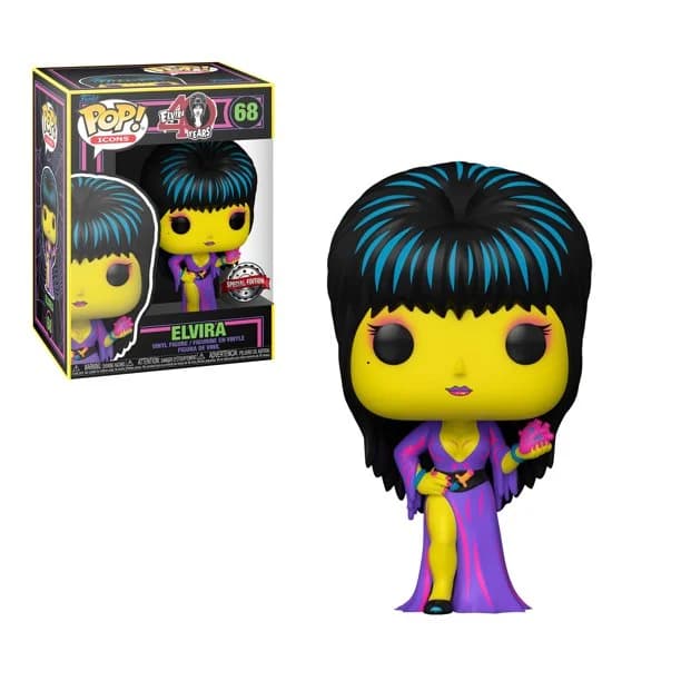 Funko POP! Icon: ELVIRA - BLACK LIGHT - Exclusive - 68