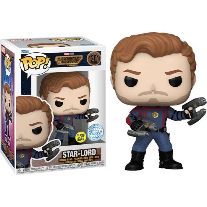 Funko POP! Guardians Of The Galaxy 3: Star-Lord - GITD - Exclusive - 1201 *caixa danificada*