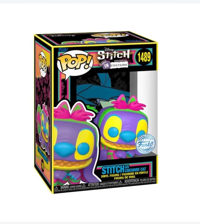 Funko POP! Disney: Stitch in Costume - Stitch as Cheshire Cat (Black Light) Exclusive #1489