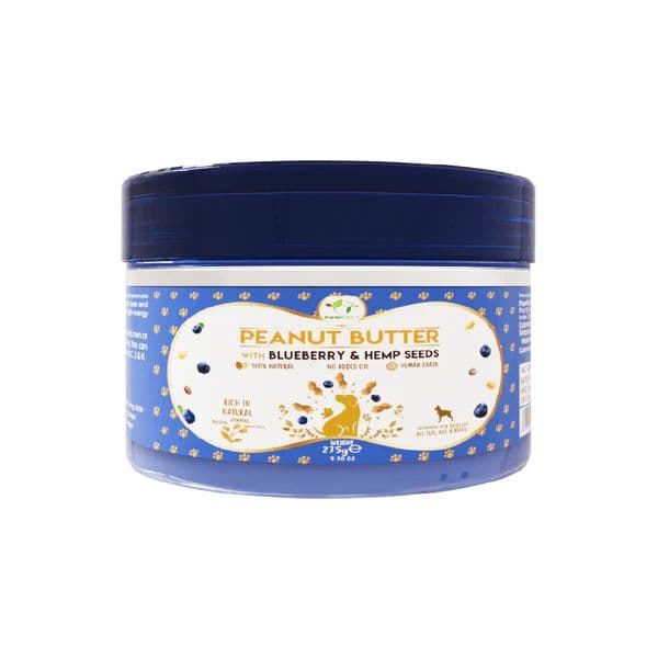 Pawfect Peanut Butter 100% Natural com Mirtilos e Sementes Cânhamo 275grs